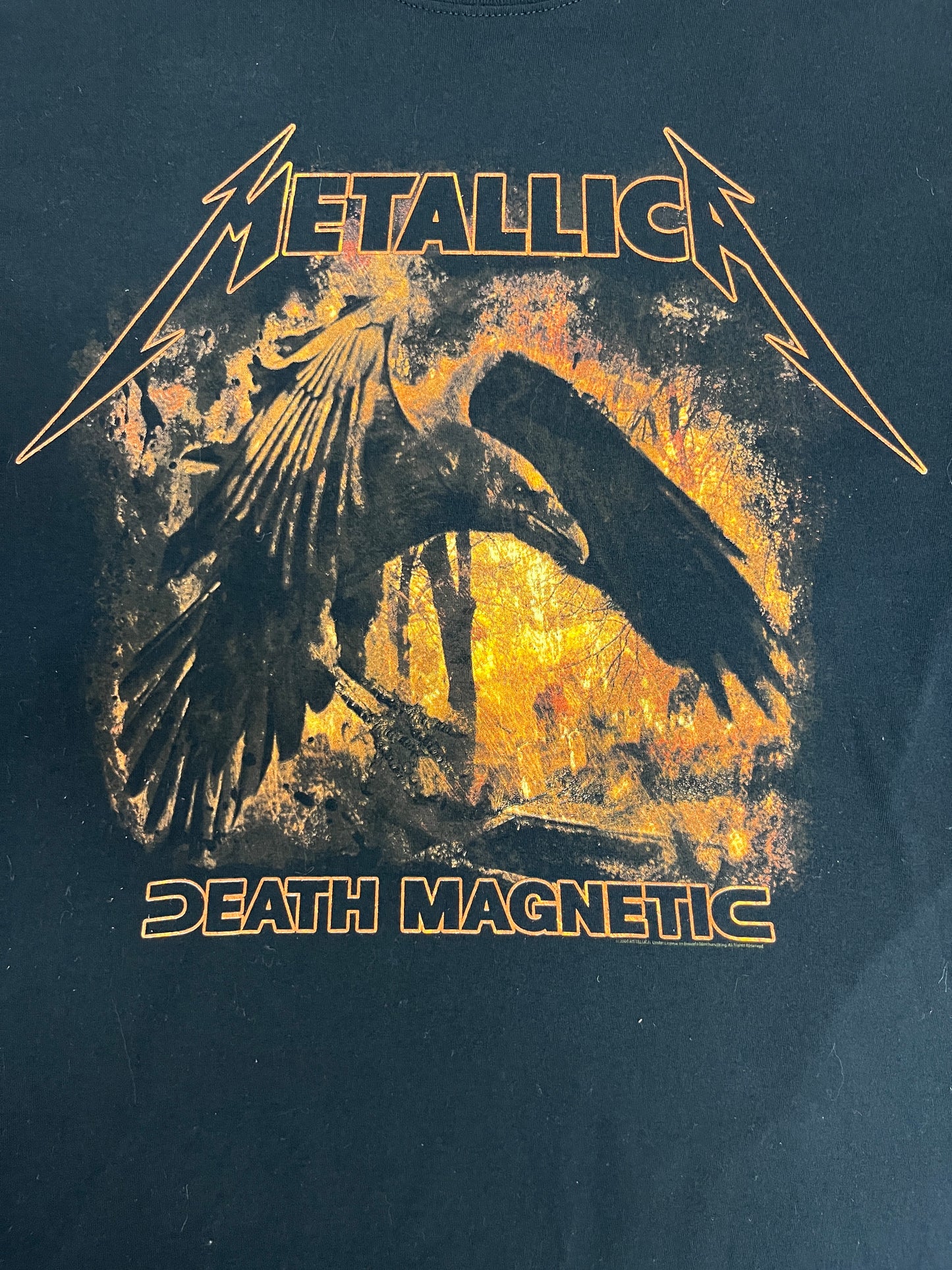 Metallica Death Magnetic Graphic Tee | Size Large | Vintage 2000s Rock Band Black T-Shirt |