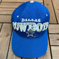 Dallas Cowboys Tri-Power Embroidered Graphic Hat | Snap Back | Vintage 1990s Starter NFL Football Blue Cap |