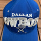 Dallas Cowboys Tri-Power Embroidered Graphic Hat | Snap Back | Vintage 1990s Starter NFL Football Blue Cap |