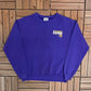 Minnesota Vikings Embroidered Graphic Crewneck | Size Small | Vintage 1990s NFL Football Purple Sweater |