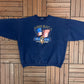 Big Dogs America Land Of The Free Graphic Crewneck | Size X-Large | Vintage 2000s Promotional Blue Sweater |