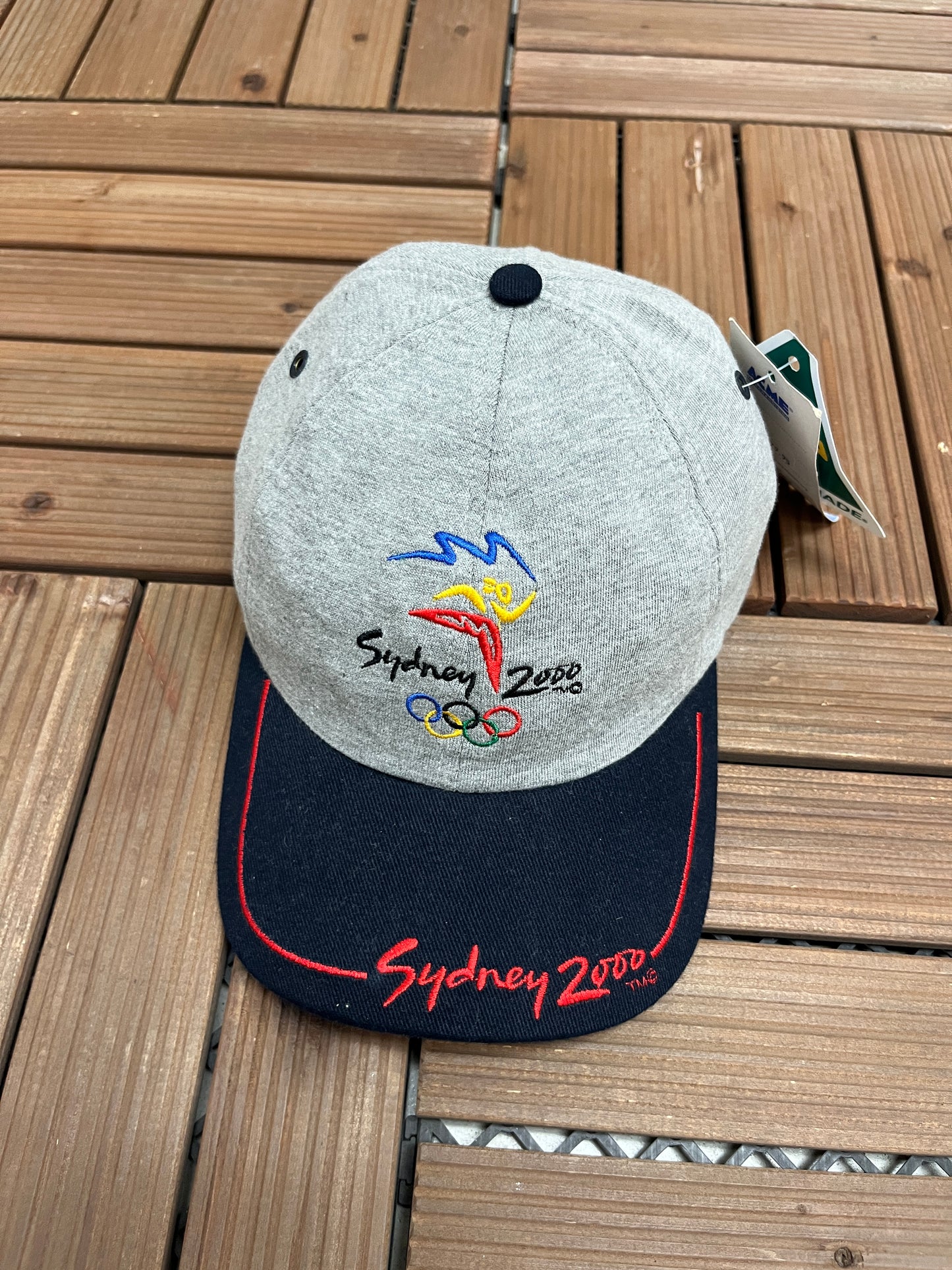 Sydney Olympics 2000 Graphic Hat | Strap Back | Vintage 2000s Promotional Grey Cap |