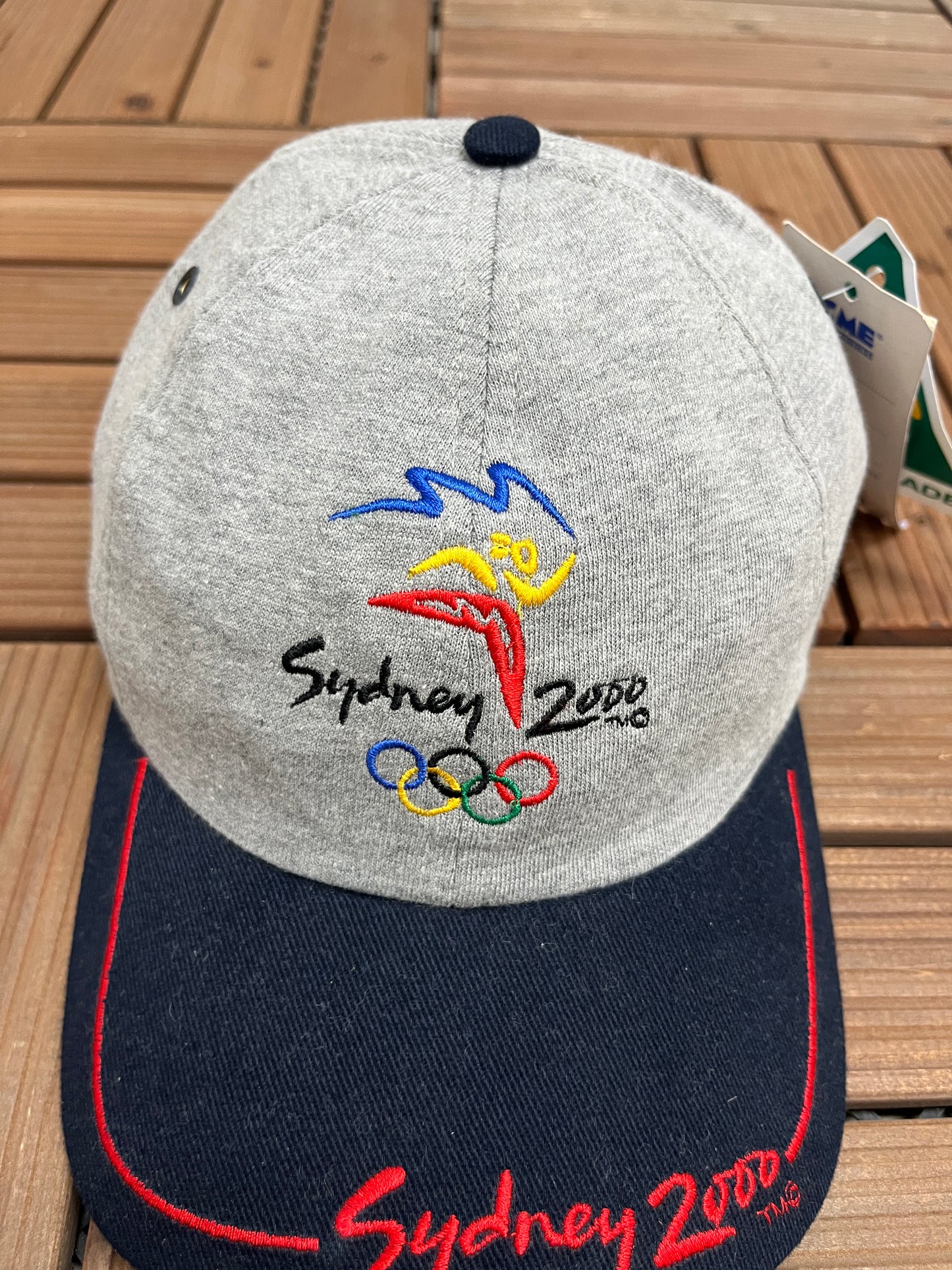 Sydney Olympics 2000 Graphic Hat | Strap Back | Vintage 2000s Promotional Grey Cap |