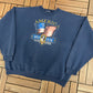 Big Dogs America Land Of The Free Graphic Crewneck | Size X-Large | Vintage 2000s Promotional Blue Sweater |