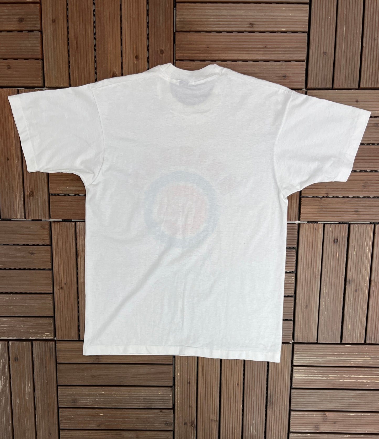 Chicago Cubs Graphic Tee | Size Large | Vintage 1990s MLB Baseball White T-Shirt |