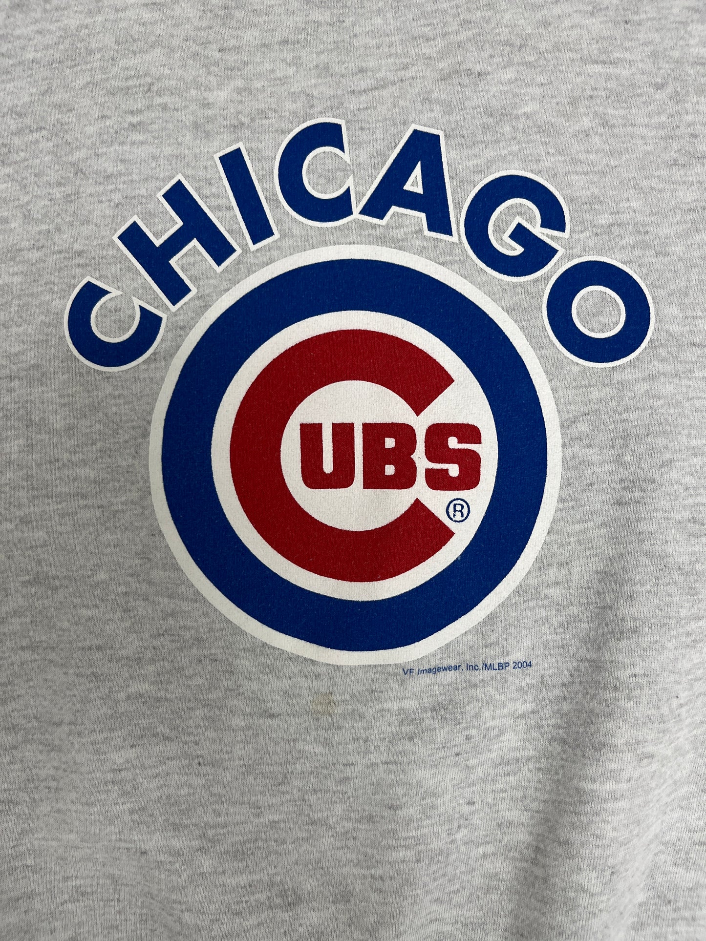 Chicago Cubs Graphic Crewneck | Size XX-Large | Vintage 2000s MLB Baseball Grey Sweater |