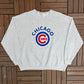 Chicago Cubs Graphic Crewneck | Size XX-Large | Vintage 2000s MLB Baseball Grey Sweater |