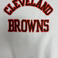 Cleveland Browns Spell Out Graphic Crewneck | Size X-Large | Vintage 1990s NFL Football White Sweater |