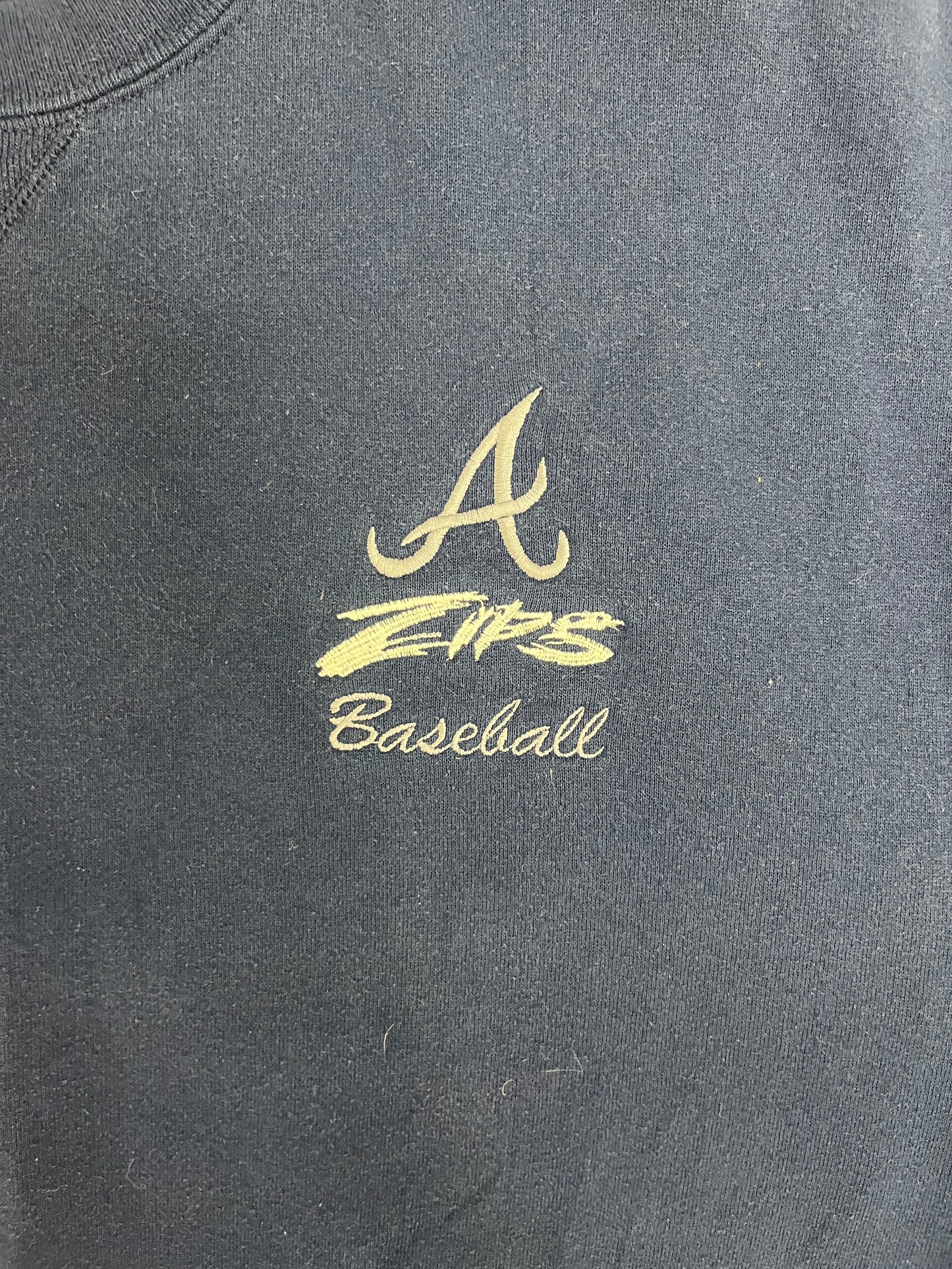 Akron Zips Baseball Graphic Crewneck | Size X-Large | Vintage 1990s College Blue Sweater |