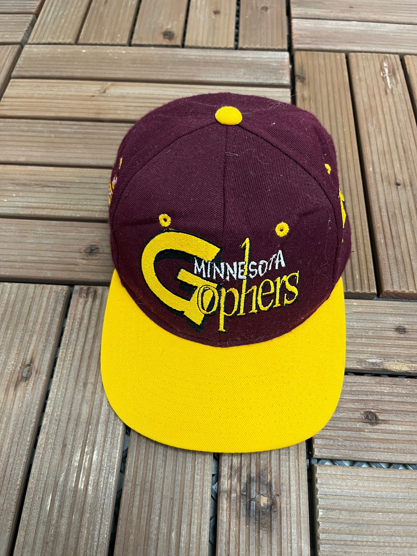 Minnesota Golden Gophers Graphic Hat | One Size | Vintage 1990s College Red Cap |