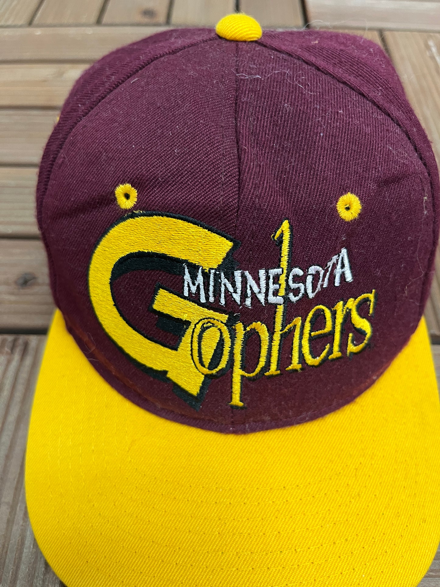 Minnesota Golden Gophers Graphic Hat | One Size | Vintage 1990s College Red Cap |