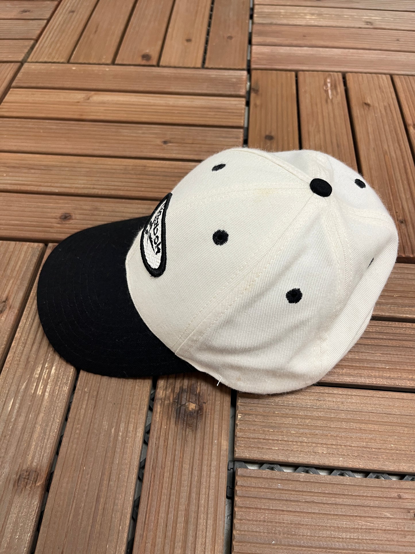 Reebok Spell Out Graphic Hat | Snap Back | Vintage 2000s Branded White Cap |