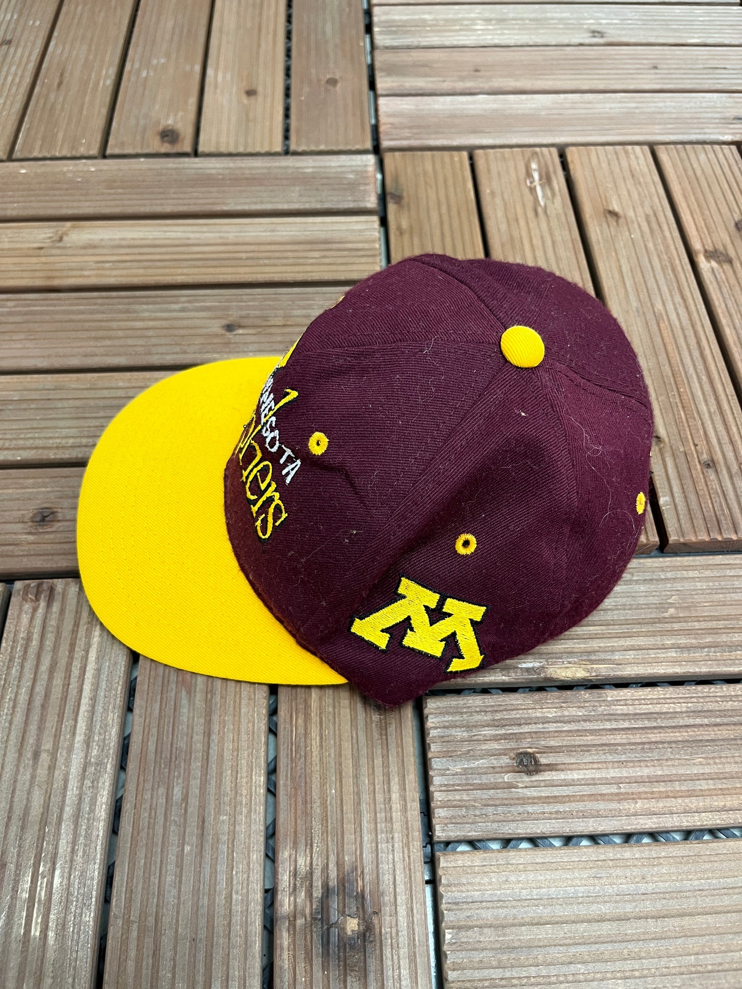 Minnesota Golden Gophers Graphic Hat | One Size | Vintage 1990s College Red Cap |