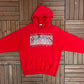 Detroit Red Wings Hockey Graphic Hoodie | Size X-Large | Vintage 1990s NHL Hockey Red Sweater |