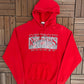 Detroit Red Wings Hockey Graphic Hoodie | Size X-Large | Vintage 1990s NHL Hockey Red Sweater |