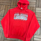 Detroit Red Wings Hockey Graphic Hoodie | Size X-Large | Vintage 1990s NHL Hockey Red Sweater |