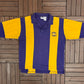 Minnesota Vikings Embroidered Rugby Graphic Tee | Size Large | Vintage 2000s NFL Football T-Shirt |