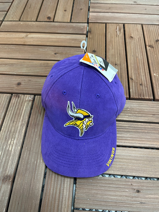 Minnesota Vikings Embroidered Graphic Hat | Strap Back | Vintage 2000s NFL Football Purple Cap |