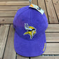 Minnesota Vikings Embroidered Graphic Hat | Strap Back | Vintage 2000s NFL Football Purple Cap |