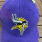 Minnesota Vikings Embroidered Graphic Hat | Strap Back | Vintage 2000s NFL Football Purple Cap |