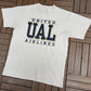 United Airlines Graphic Tee | Size X-Large | Vintage 1990s Promotional Company Grey T-Shirt |