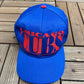 Chicago Cubs Embroidered Graphic Hat | Snap Back | Vintage 1990s MLB Baseball Blue Cap |