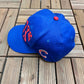 Chicago Cubs Embroidered Graphic Hat | Snap Back | Vintage 1990s MLB Baseball Blue Cap |