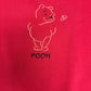 Winnie The Pooh Embroidered Graphic Crewneck | Size Large | Vintage 1990s Cartoon Red Sweater |