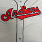 Cleveland Indians Stitched Baseball Jersey | Size Large | Vintage 1990s MLB Baseball Grey Jersey |