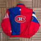 Montreal Canadiens Graphic Jacket | Size Large | Vintage 1990s NHL Hockey Puffer Jacket |