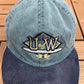 University of Waterloo Graphic Hat | Metal Clasp | Vintage 1990s College Green Cap |