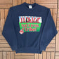 Cleveland Indians Sock it To 'Em Tribe Graphic Crewneck | Size Medium | Vintage 1990s MLB Baseball Blue Sweater |