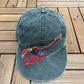 Molson Canadian Rocks Graphic Hat | Metal Clasp | Vintage 1990s Promotional Grey Cap |