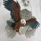 Bald Eagle Big Print Graphic Tee | Size Medium | Vintage 1990s Single Stitch Animal Grey T-Shirt |