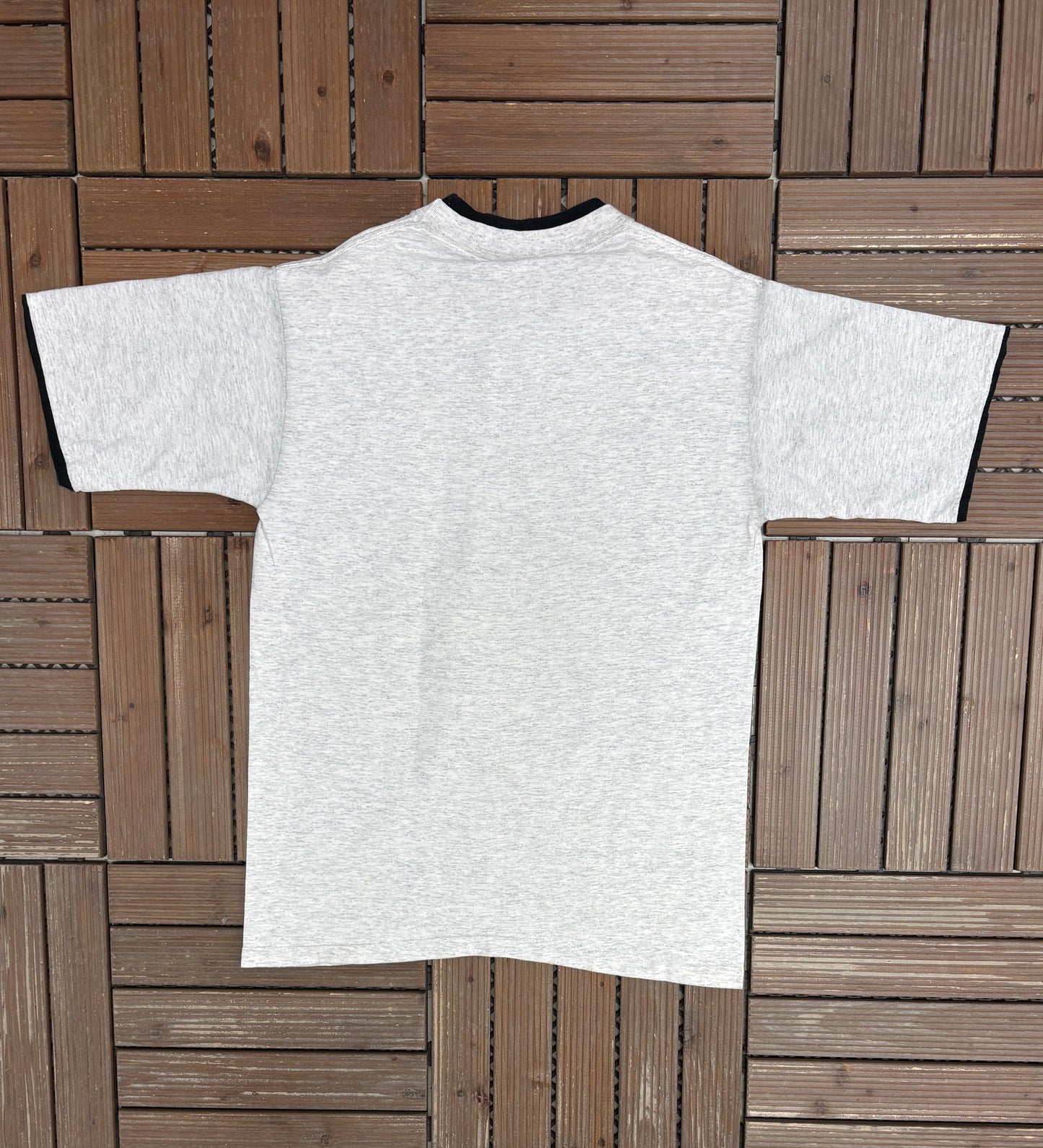 Bald Eagle Big Print Graphic Tee | Size Medium | Vintage 1990s Single Stitch Animal Grey T-Shirt |