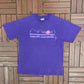 Banff Alberta, Canada Graphic Tee | Size Large | Vintage 1990s Tourist Single Stitch Purple T-Shirt |