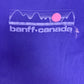 Banff Alberta, Canada Graphic Tee | Size Large | Vintage 1990s Tourist Single Stitch Purple T-Shirt |
