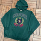 Chamonix Express Graphic Hoodie | Size X-Small | Vintage 2000s Promotional Green Sweater |