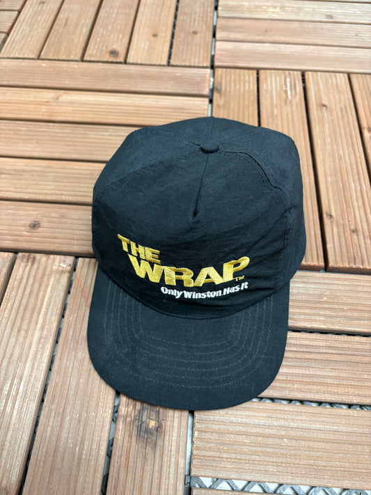 The Wrap Only Winston Has It Graphic Hat | Snap Back | Vintage 1990s Black Promotional Cap |