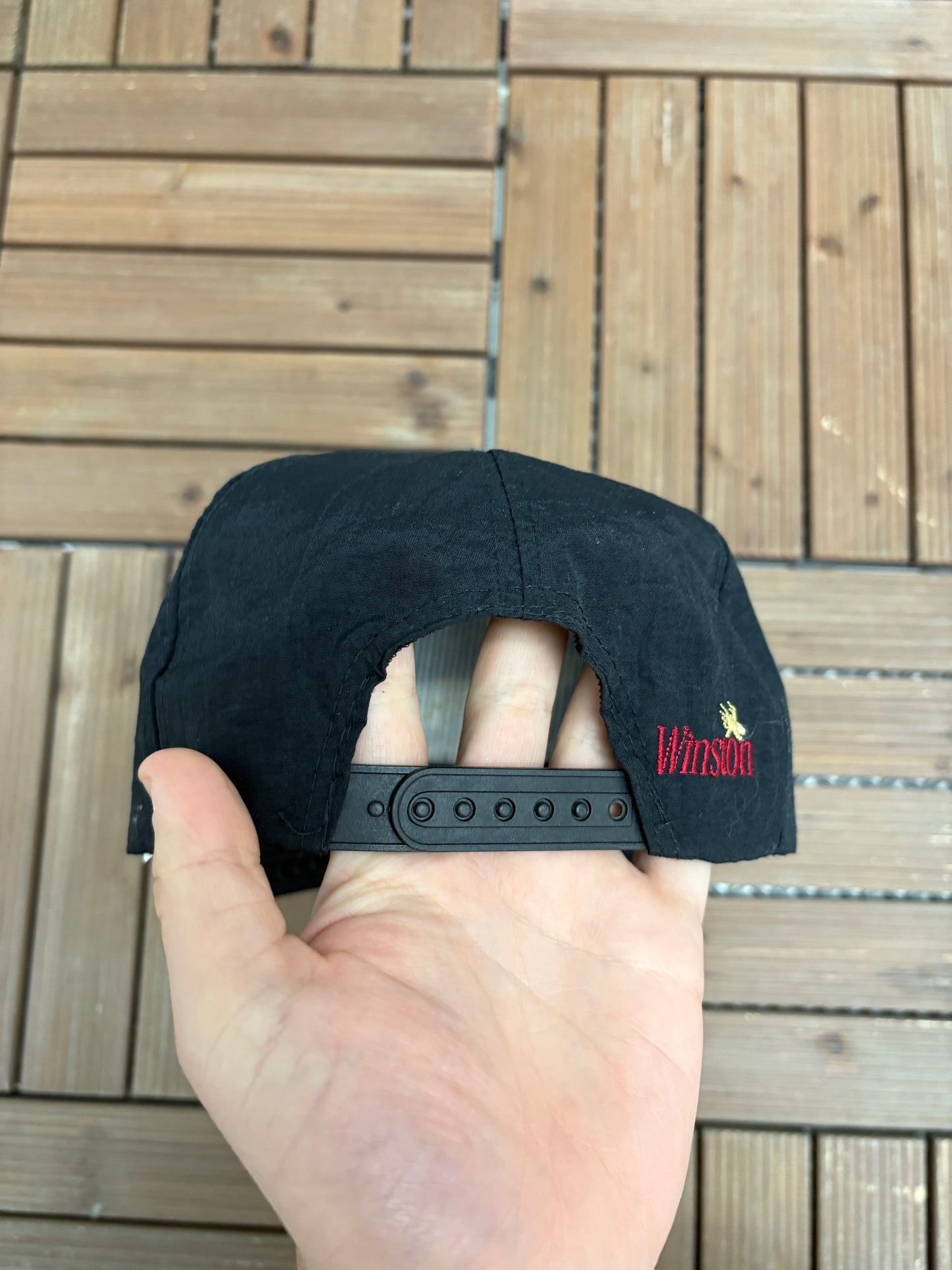 The Wrap Only Winston Has It Graphic Hat | Snap Back | Vintage 1990s Black Promotional Cap |