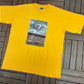 Dale Earnhardt Watching Over Graphic Tee | Size XX-Large | Vintage 2000s Yellow NASCAR Racing T-Shirt |
