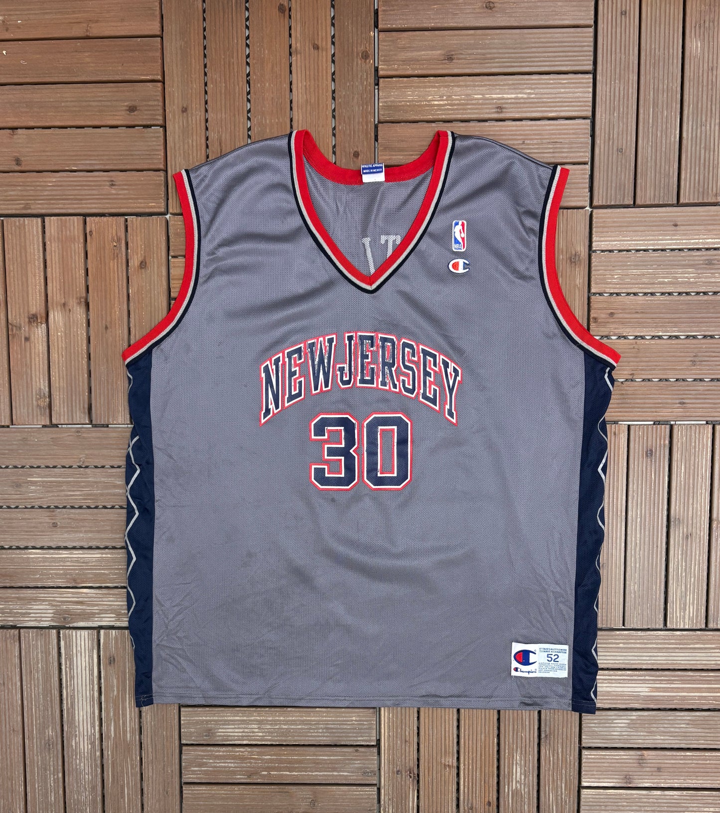 New Jersey Nets Kerry Kittles Basketball Jersey | Size XX-Large | Vintage 2000s NBA Basketball Champion Grey Jersey |