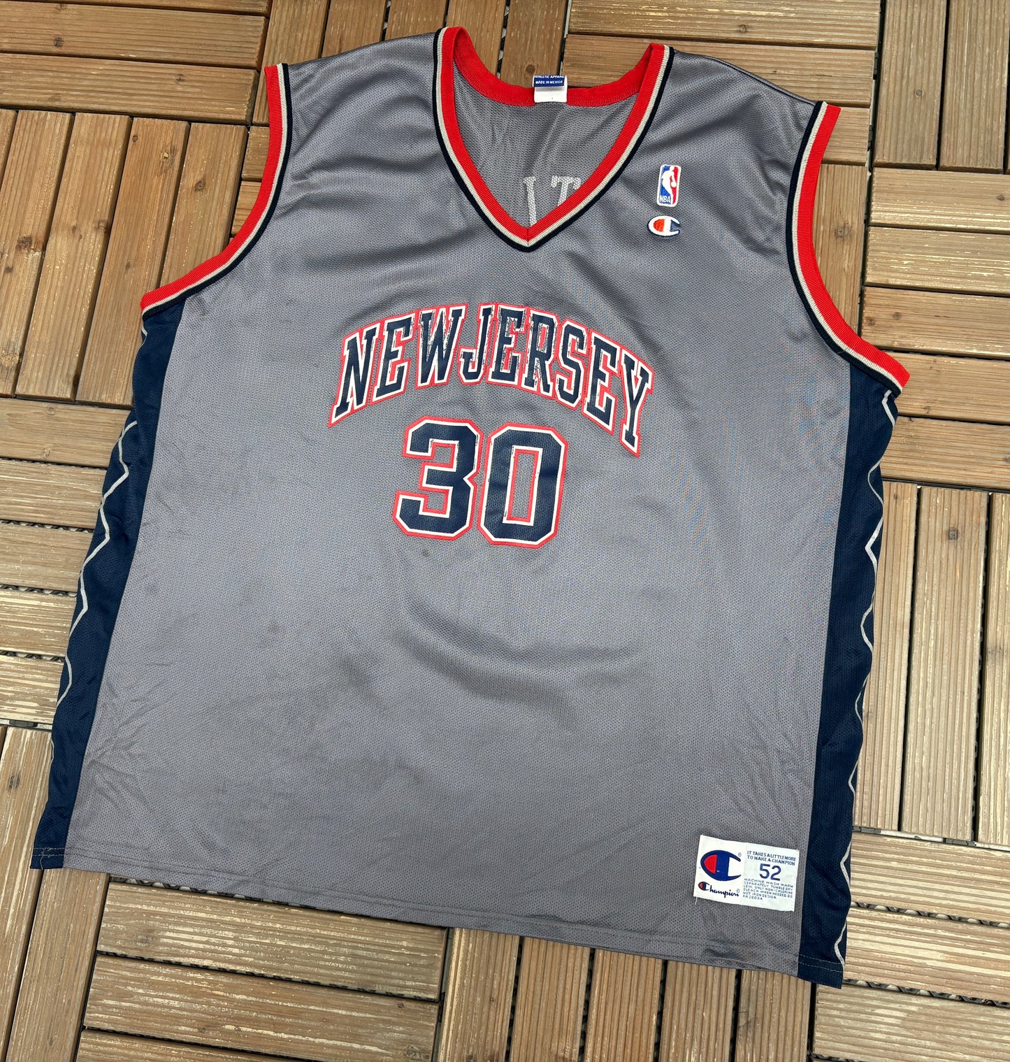 New Jersey Nets Kerry Kittles Basketball Jersey | Size XX-Large | Vintage 2000s NBA Basketball Champion Grey Jersey |