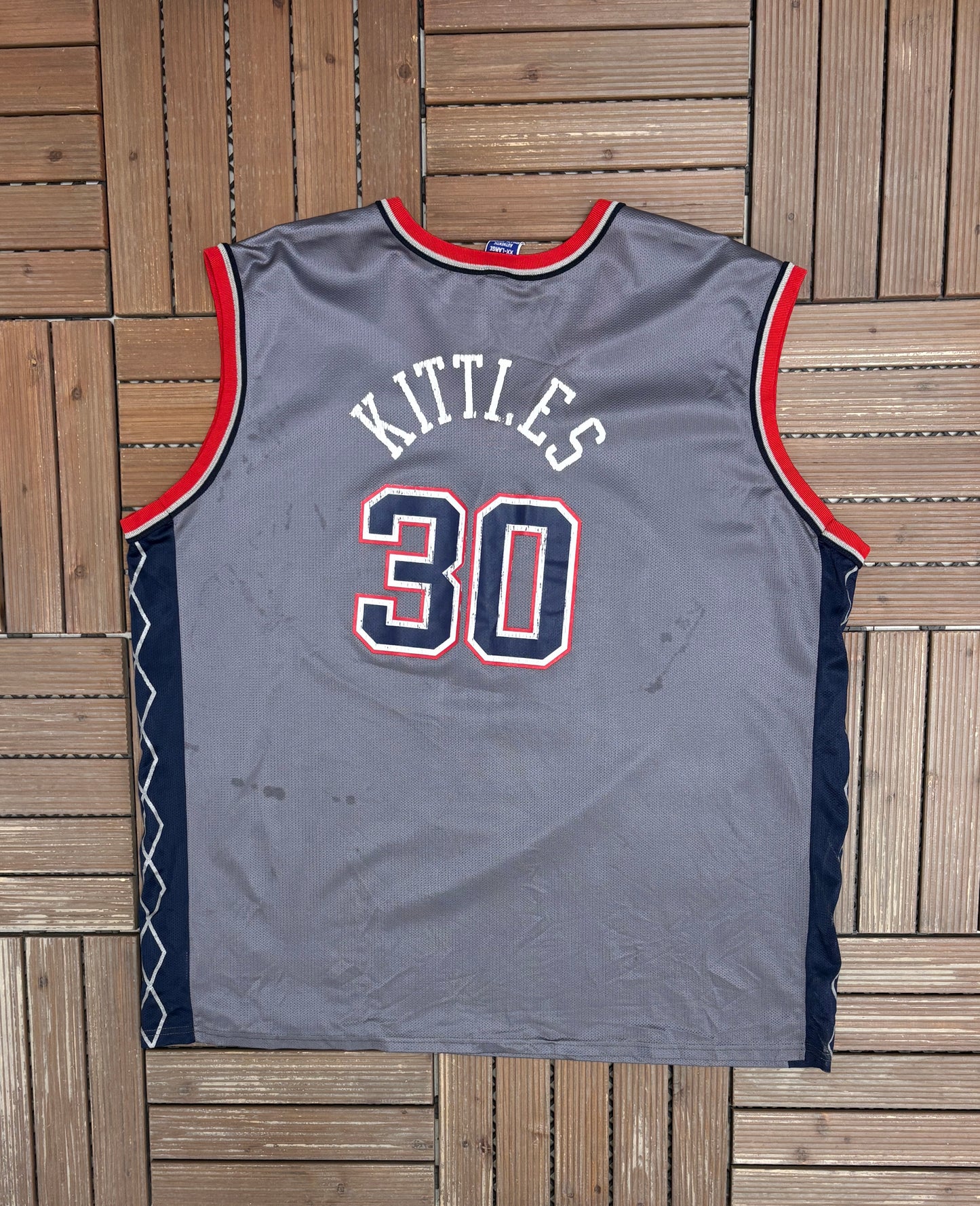 New Jersey Nets Kerry Kittles Basketball Jersey | Size XX-Large | Vintage 2000s NBA Basketball Champion Grey Jersey |