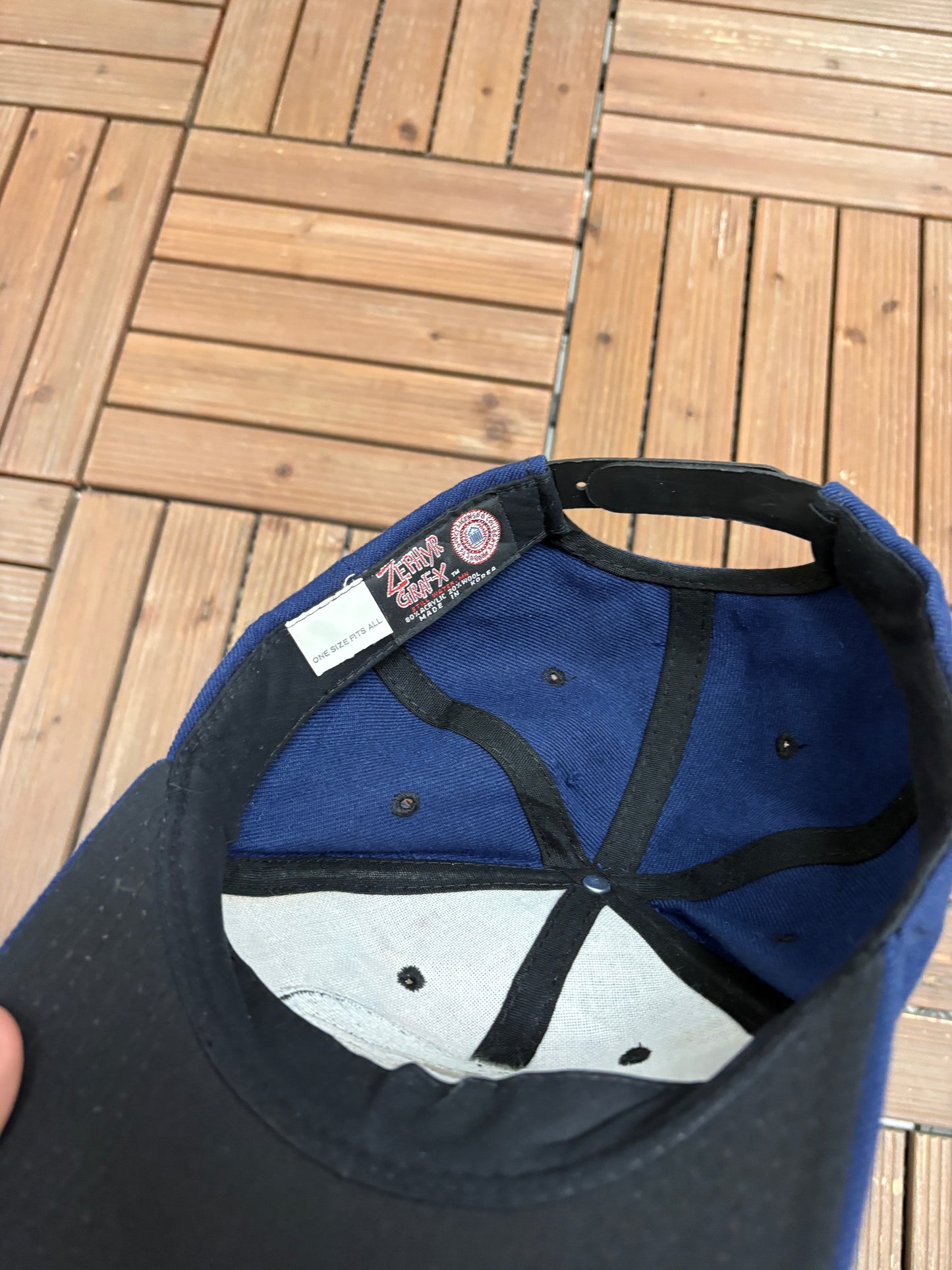 Penn State Nittany Lions Graphic Hat | Snap Back | Vintage 1990s College Blue Cap |