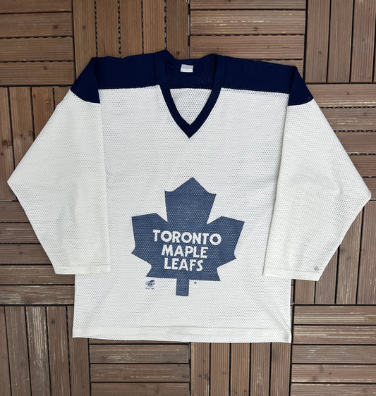 Toronto Maple Leafs Hockey Jersey | Size X-Large | Vintage 1990s NHL Hockey White Jersey |