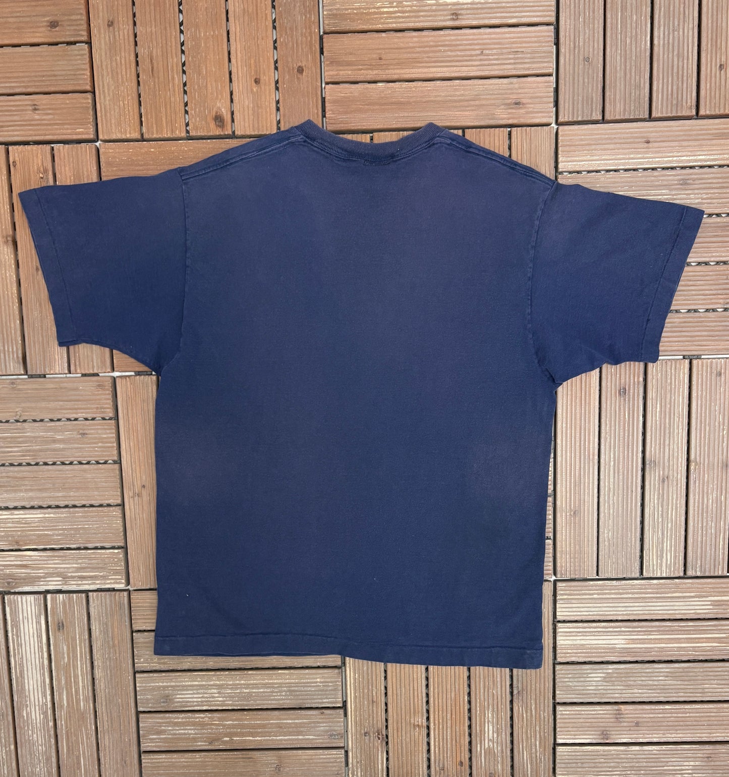 New England Patriots Division Champs 1996 Graphic Tee | Size Large | Vintage 1990s NFL Football Blue T-Shirt |