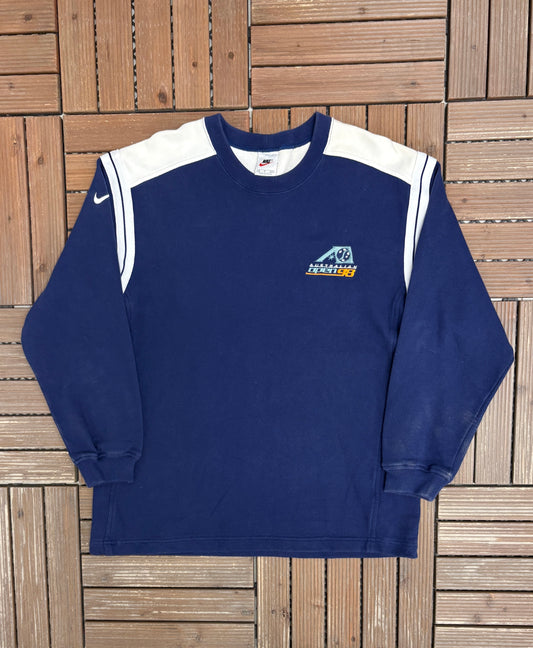 Australian Open '98 Nike Graphic Crewneck | Size Small | Vintage 1990s Tennis Blue Sweater |