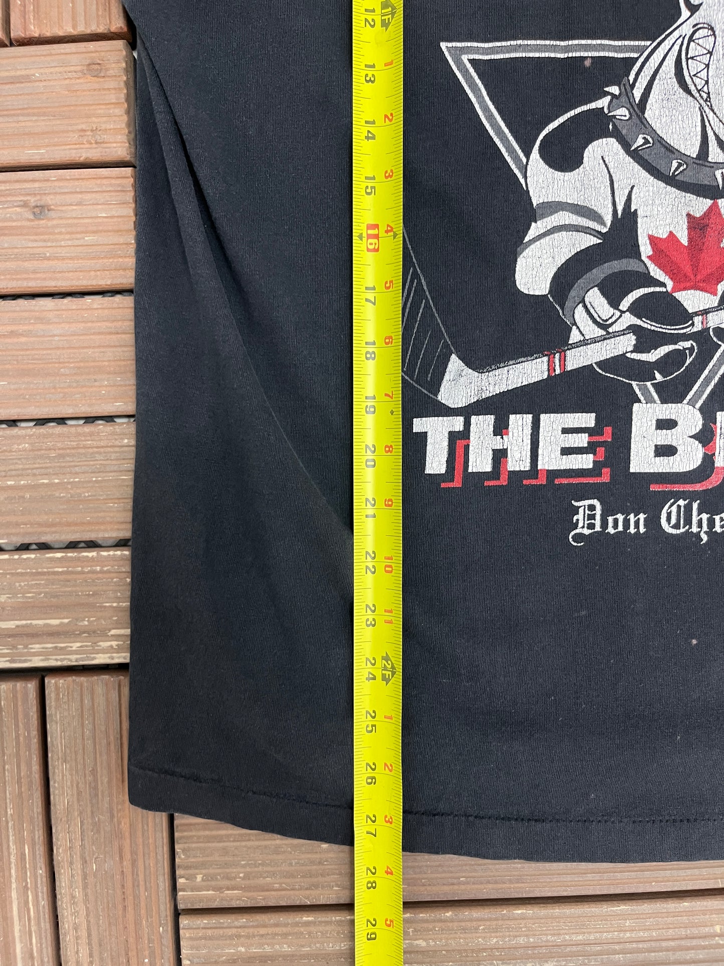 Don Cherry Canada The Best! Graphic Tee | Size Large | Vintage 1990s Hockey Black T-Shirt |