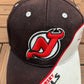 New Jersey Devils Graphic Hat | Strap Back | Vintage 2000s NHL Hockey Black Cap |